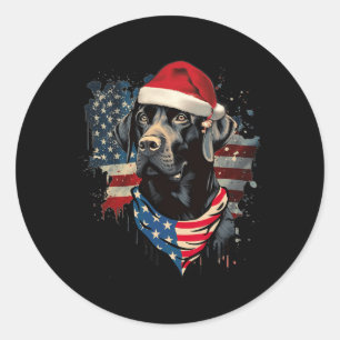 Adesivo Black Lab Labrador Vintage Papais noeis de Natal P