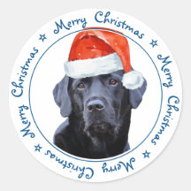Black Labrador Retriever Feliz Cachorro de Natal