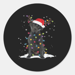 Adesivo Black Labrador Xmas Dog Árvore de Natal Classe Lev