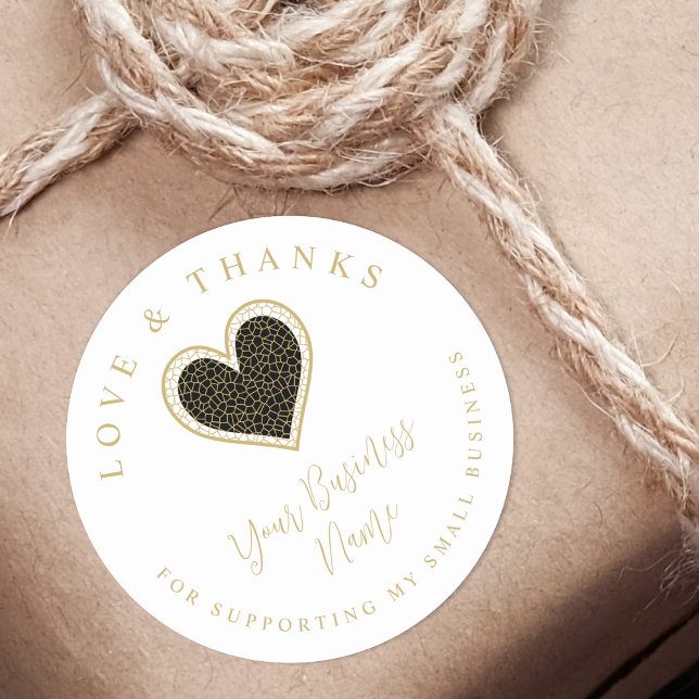 Adesivo Black Lace Effect Heart Love & Thanks Supporting  (Criador carregado)