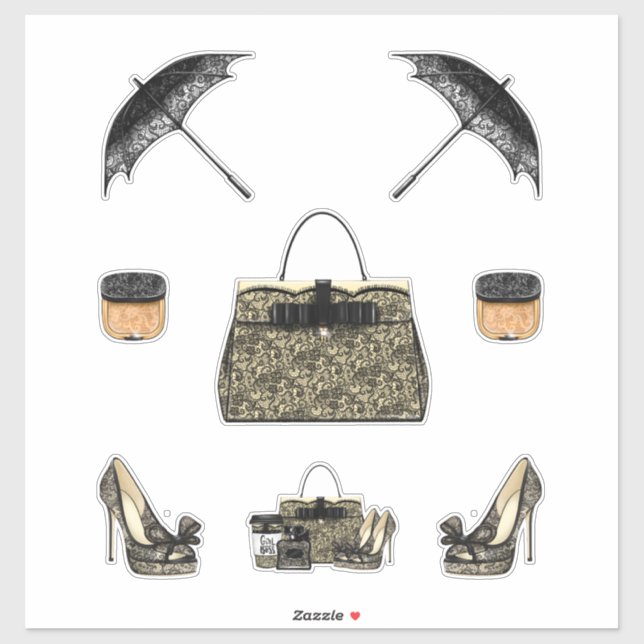 Adesivo Black Lace Women Decide sobre o Diário do notebook (Folha)