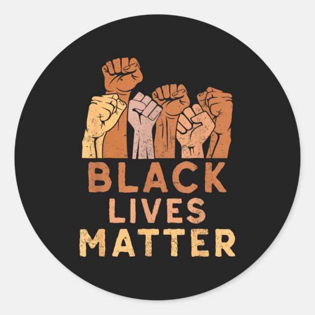 Adesivo Black Lives Blm Human Rights Black History Month  (Frente)