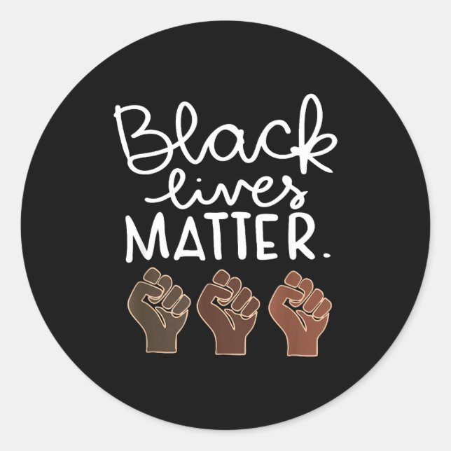 Adesivo Black Lives Blm Human Rights Black History Month  (Frente)