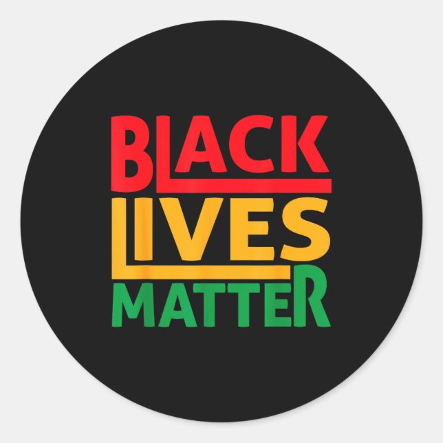 Adesivo Black Lives Blm Human Rights Black History Month  (Frente)