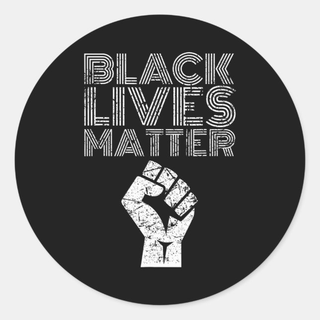 Adesivo Black Lives Blm Human Rights Black History Month  (Frente)