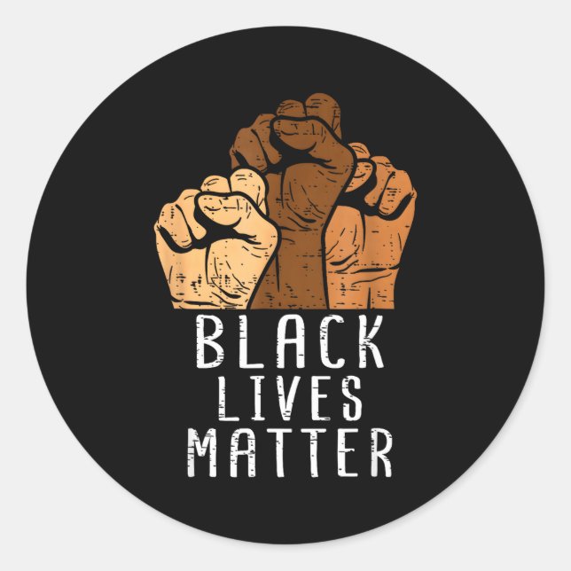 Adesivo Black Lives Blm Human Rights Black History Month  (Frente)