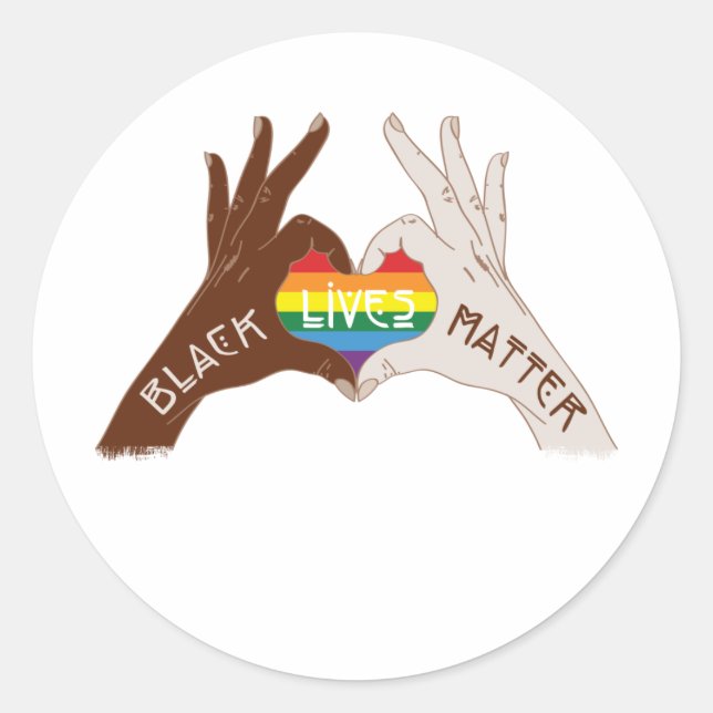 Adesivo BLACK LIVES MATTER _ BLM Rainbow (Frente)