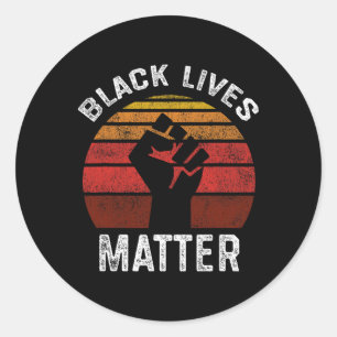 Adesivo Black Lives Problem Blm Retro Men Mulheres Criança