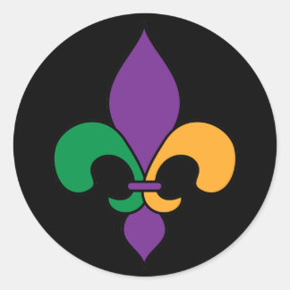 Adesivo Black Mardi Gras Fleur de Lis