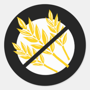 Adesivo Black No Gluten Símbolo No What