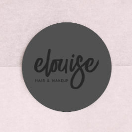 Adesivo Black on Black Modern Brusn Script Beauty Business