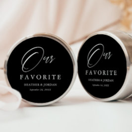 Adesivo Black Our Favorite Wedat Treat Box