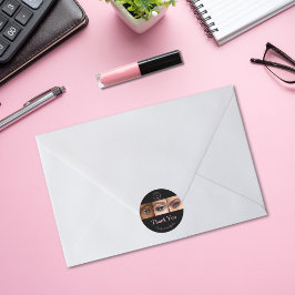 Adesivo Black Pink Script Logo Photo Makeup Thank You