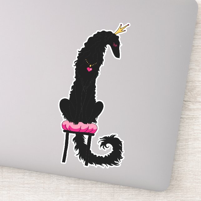 Adesivo Black Princess Borzoi Die Cort Vinyl Sticker (Detalhe)