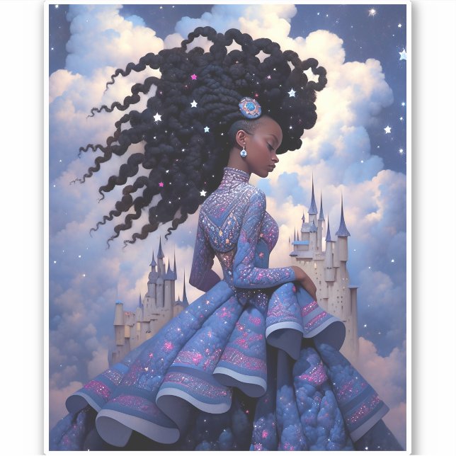 Adesivo Black Princess Fantasy Art (Frente)