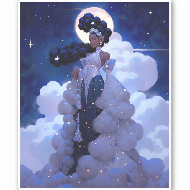 Adesivo Black Princess Fantasy Art (Frente)