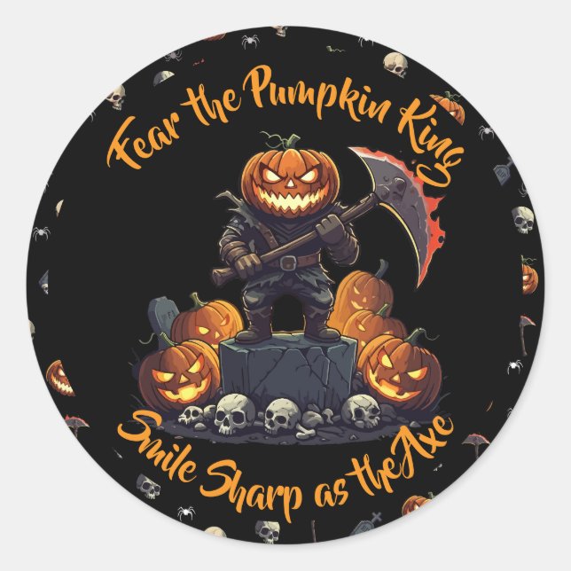 Adesivo 🖤 Black Pumpkin King Halloween Sticker 🎃 (Frente)
