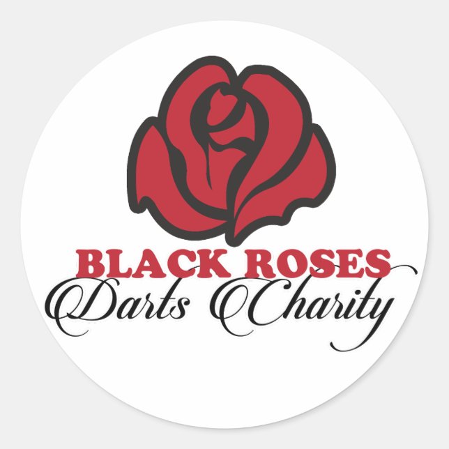Adesivo Black Roses Darts Charity Sticker (Frente)