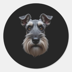 Adesivo Black Schnauzer Dog Schnauzer Face