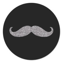 Black Silver Glitz Mustache