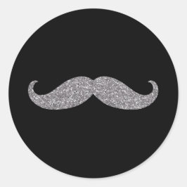 Adesivo Black Silver Glitz Mustache
