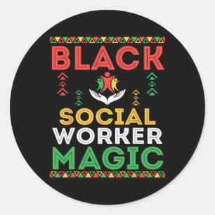 Adesivo Black Social Worker Magic African Pride Black Hist