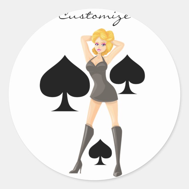 Adesivo Black Spades Blona Queen Thunder_Cove (Frente)