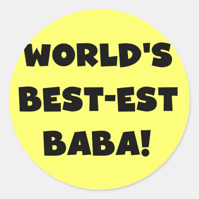Adesivo Black Text Best Baba T-shirts e presentes (Frente)