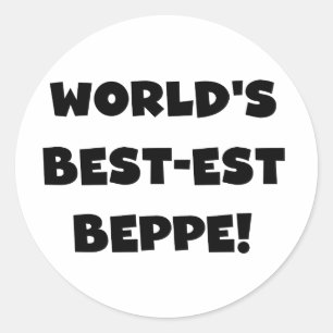 Adesivo Black Text Best Beppe T-shirts e presentes