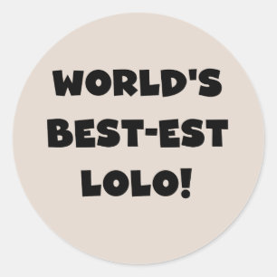 Adesivo Black Text Best Lolo T-shirts e presentes