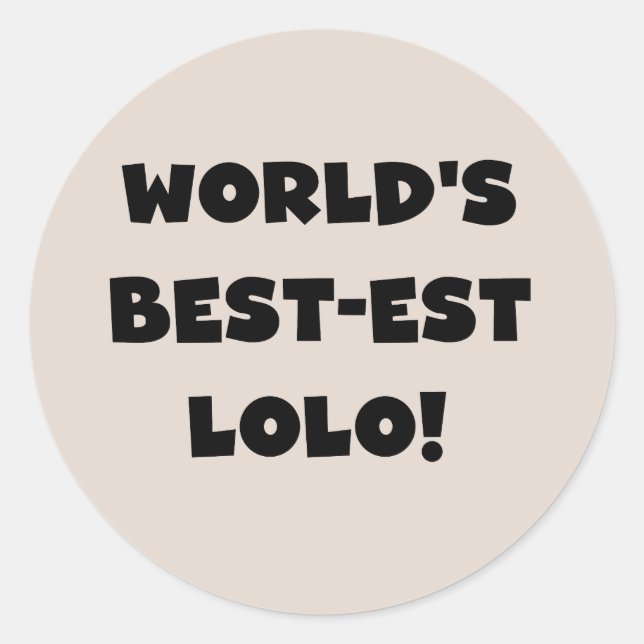 Adesivo Black Text Best Lolo T-shirts e presentes (Frente)