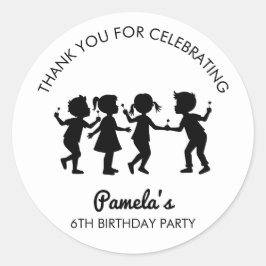 Adesivo Black Thank You Cupcake Birthday Party Sticker