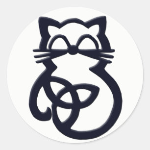 Adesivo Black Trinity Knot Celular Cat Stickers