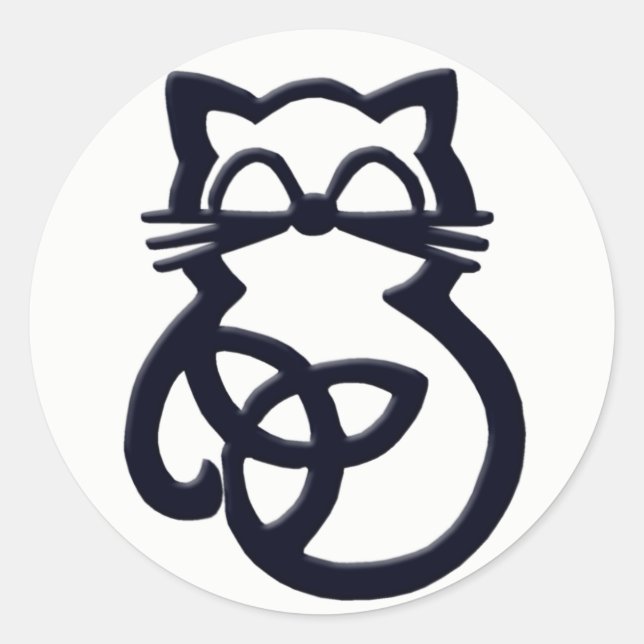 Adesivo Black Trinity Knot Celular Cat Stickers (Frente)