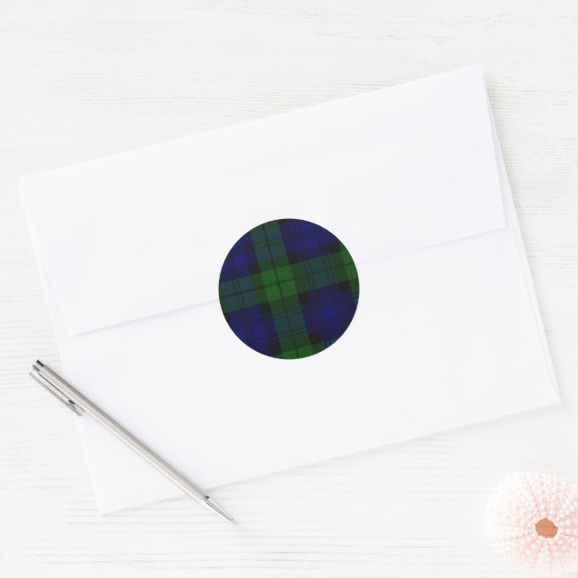 Adesivo Black Watch Tartan Blue Green Xadrez (Envelope)