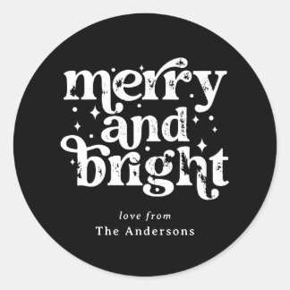 Adesivo Black & White Christmas Merry & Bright Custom