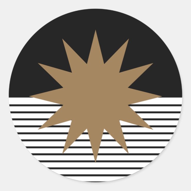 Adesivo Black White Colorblock e Brown Sun (Frente)