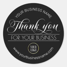 Black White da Business Obrigado | adicione seu LO