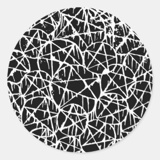 Adesivo black white dripping pentagram grunge punk 