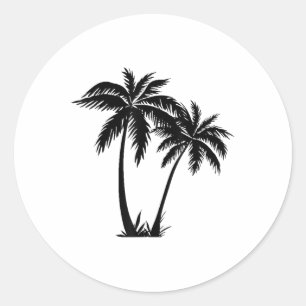 Adesivo Black White Palm Trees Summer Sun Beach Homens