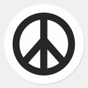 Adesivo Black White Peace Sign Symbol