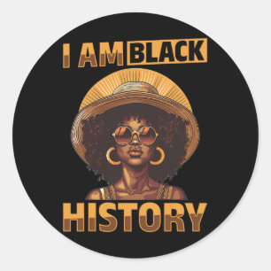 Adesivo Black Women I Am Black History Graphic