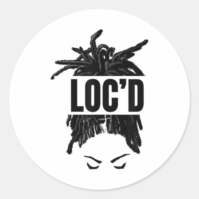 Adesivo Black Women LOC d - Engraçado Melanin Afro Lover (Frente)