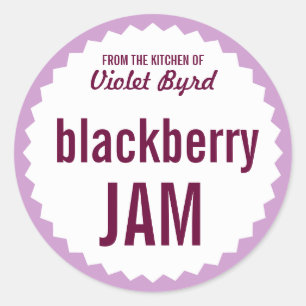 Adesivo Blackberry Jam Home Canning Label Modelo