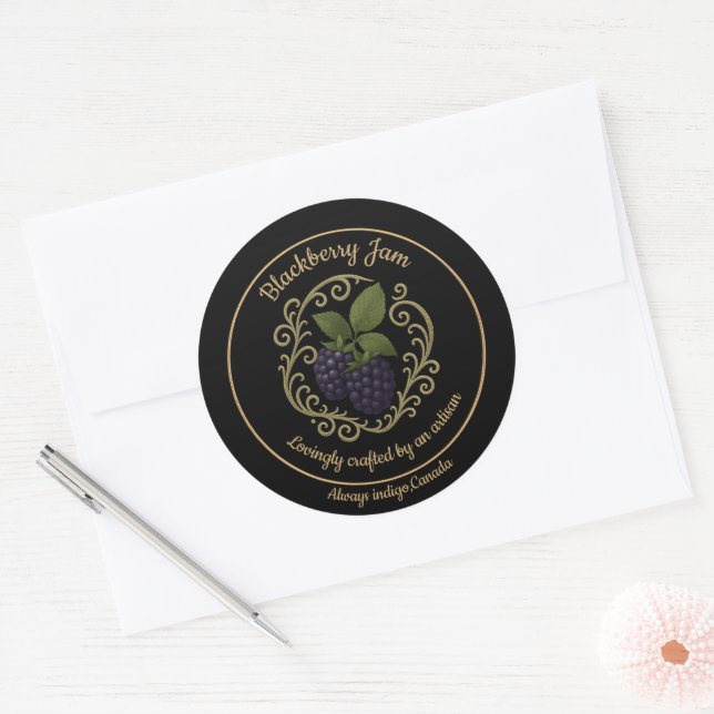 Adesivo Blackberry Whisper – Artisan Jam Label (Envelope)