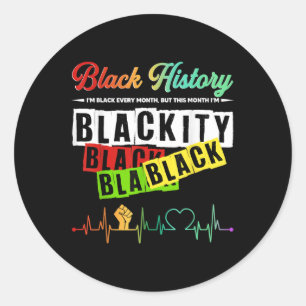 Adesivo Blackity Black History Month Pride African Mens Wo