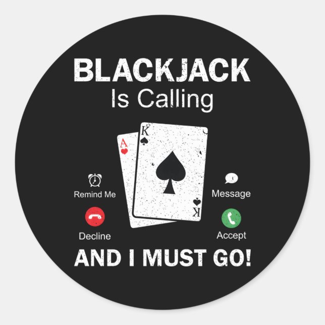 Adesivo Blackjack Gambling 21 Blackjack (Frente)
