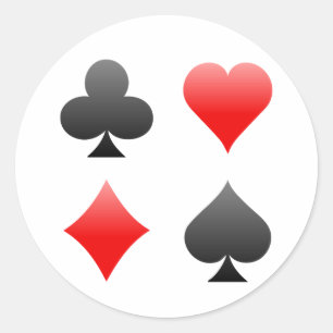 Adesivo Blackjack / Poker Card Suits: Arte vetorial:
