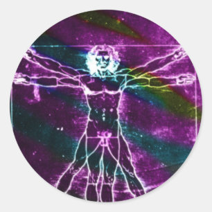 Adesivo Blacklight colorized homem da proporção de da