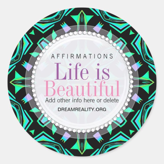 Adesivo Blacklite Aztec Magic-Round Sticker (Frente)